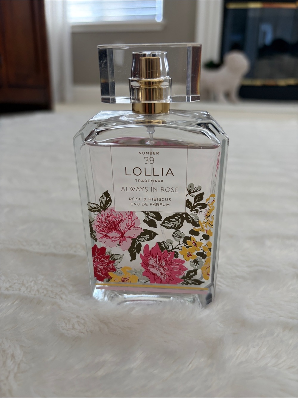 Lolli Always in Rose Eau de Parfum — Pink & Gold Floral Bottle